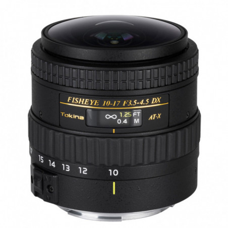 Tokina AF 10-17mm f.3.5-4.5 AT-X 107 DX NH Fisheye lens for Canon