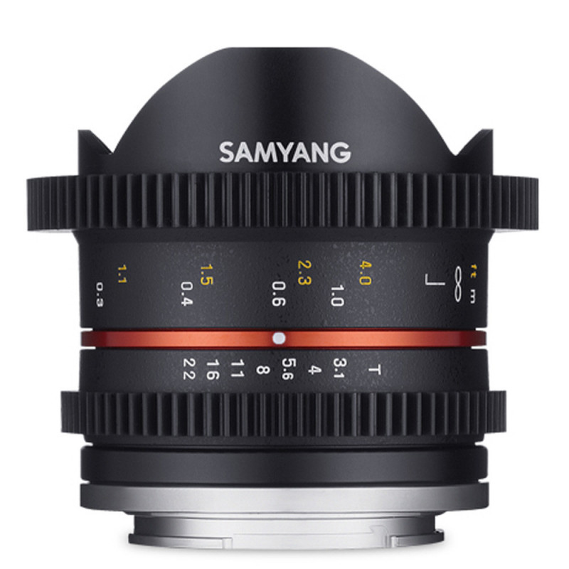 Obiettivo Samyang 8mm T3.1 Cine per Sony E Obiettivo Samyang 8mm T3.1 Cine per Sony E