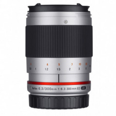 Obiettivo Samyang 300mm F6.3 mirror Canon M argento