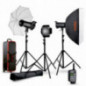 Studio flash kit 2 Godox QTII 2xQT400IIM QT600IIM