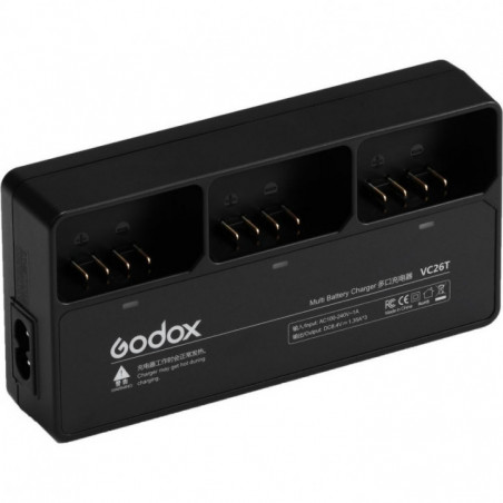 Godox VC26T Chargeur multi-batterie pour VB26 (V1 Lampe)