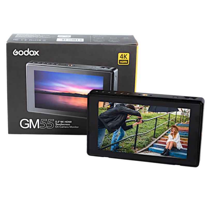 Godox GM55 4K HDMI Écran tactile 5,5 Moniteur Godox GM55 4K HDMI Écran tactile 5,5 Moniteur