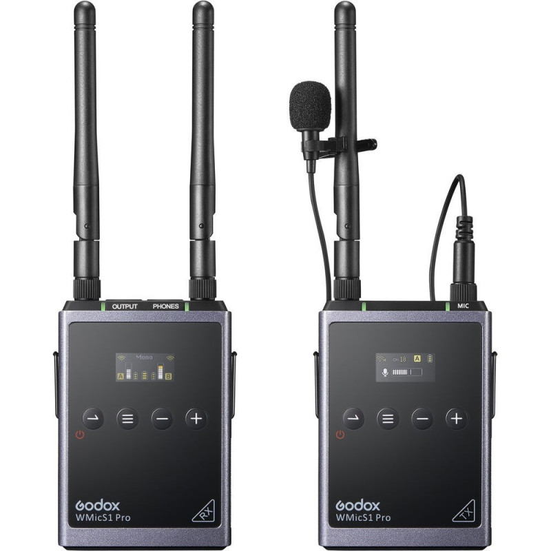Godox WMicS1 Pro Sistema microfonico wireless UHF Godox WMicS1 Pro Sistema microfonico wireless UHF