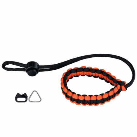 Genesis Gear Paracord-Handschlaufe – Orange/Schwarz
