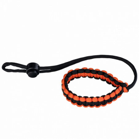 Genesis Gear Oranžovo-černý paracord pásek na zápěstí