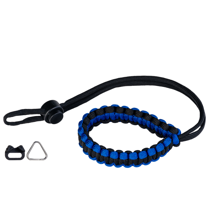 Genesis Gear Paracord-Handschlaufe – Schwarz/Blau Genesis Gear Paracord-Handschlaufe – Schwarz/Blau