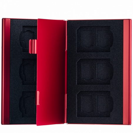 Genesis Gear ochranné pouzdro na karty 6SD+12TF – červený