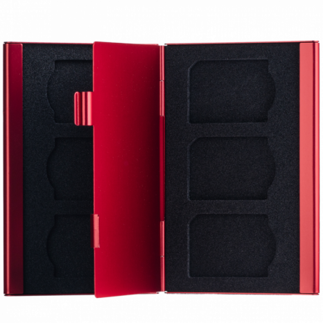 Genesis Gear Memory Card Storage Case 6SD – red