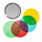 Quadralite Reporter – Zestaw filtrów barwnych z plastrem miodu