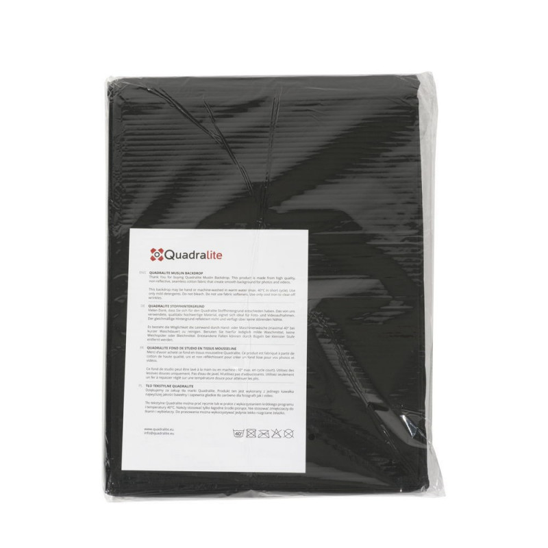 Quadralite black textile background 2,85x6m