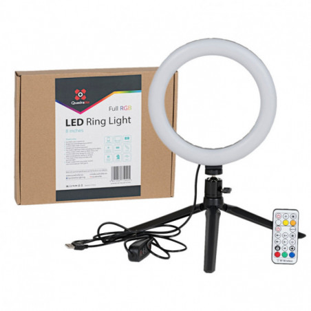 Quadralite LED Ring Light 8 inch RGB