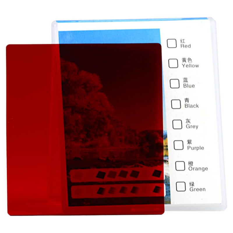 Delta full-color rectangular filter red 95×84 mm