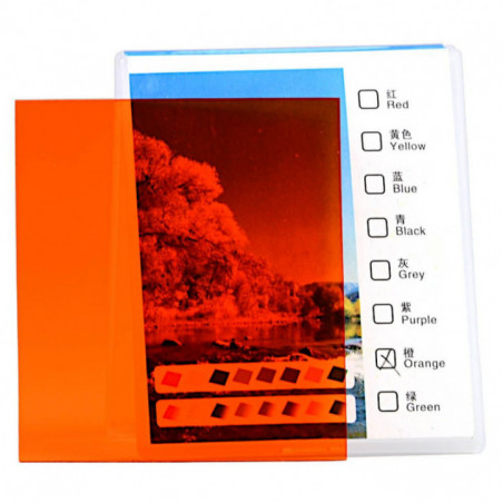 Filtro rettangolare Delta pieno arancione 95×84 mm