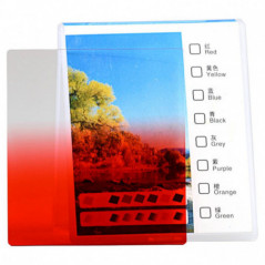 Filtro rettangolare graduato Delta rosso 95×84 mm