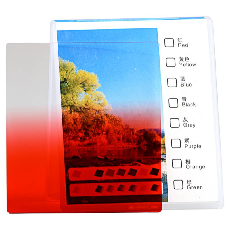 Delta Rechteck-Verlaufsfilter rot 95×84 mm Delta Rechteck-Verlaufsfilter rot 95×84 mm