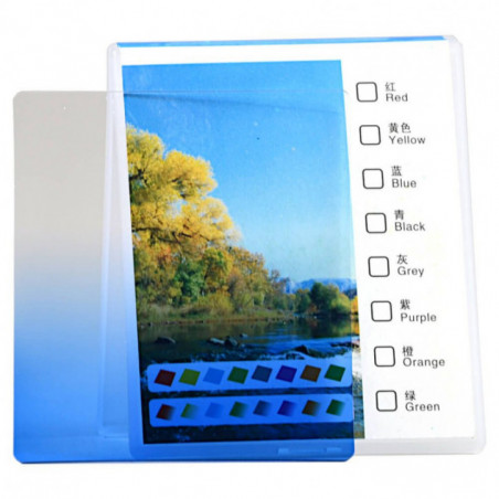 Delta graduated rectangular filter blue 95×84 mm