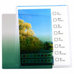 Filtro rettangolare graduato Delta verde 95×84 mm