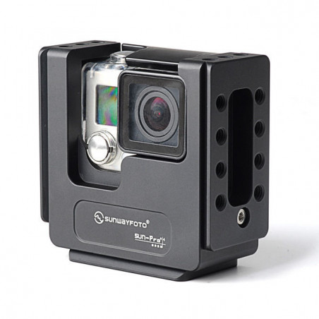 Sunwayfoto Sun-Pro + Arca-Swiss Halterung mit GoPro HERO 3 + / 4 Kameras