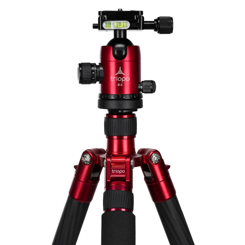 Triopo GT-3230X8C set with B-2 ballhead red - OUTLET