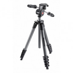 Compact Advanced aluminium tripod with 3-way head, black