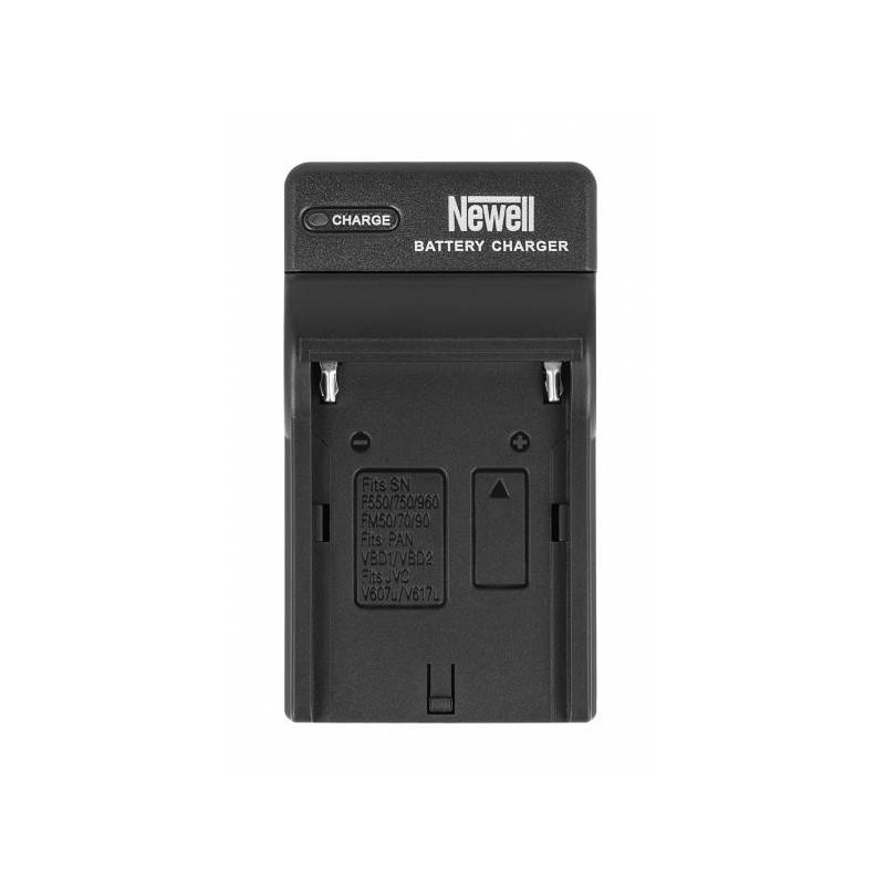 Caricabatterie NEWELL con porta DC-USB per batterie NP-F, NP-FM