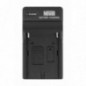 Caricabatterie NEWELL con porta DC-USB per batterie NP-F, NP-FM