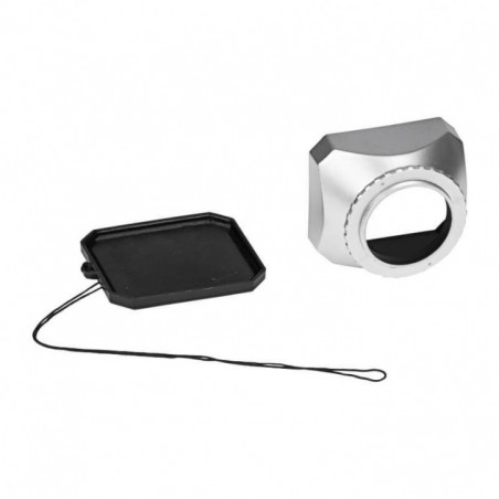 Paraluce Delta rettangolare argento 43 mm