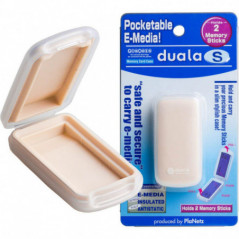 Custodia rigida per due schede Memory Stick beige