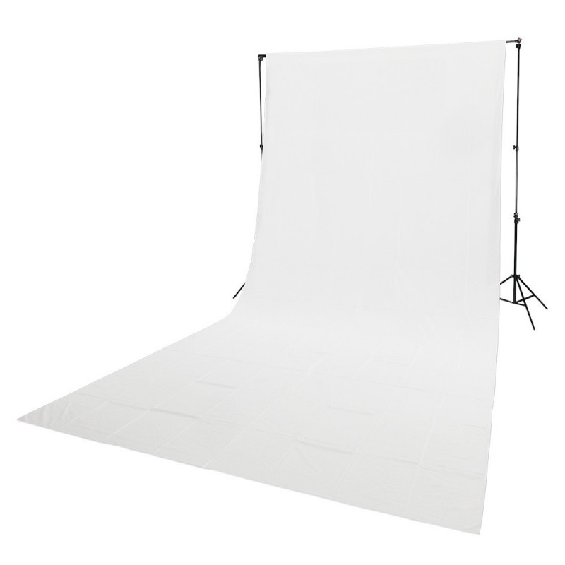 Genesis Gear weißer Chromakey-Hintergrund 180x280cm mit 8,5cm Querbalkenhülse