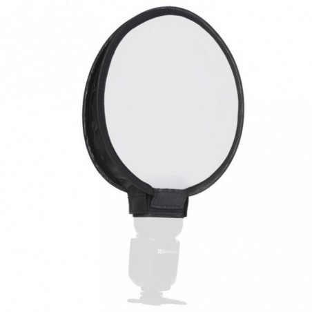 Quadralite softbox rotondo pieghevole 30 cm per flash a slitta