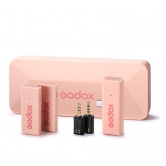 Mikrofonní systém Godox MoveLink Mini UC Kit 2 (Cherry Pink) 2,4 GHz