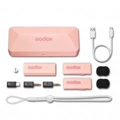 Godox MoveLink Mini UC Kit 2 (Cherry Pink) 2,4 GHz Microphone System