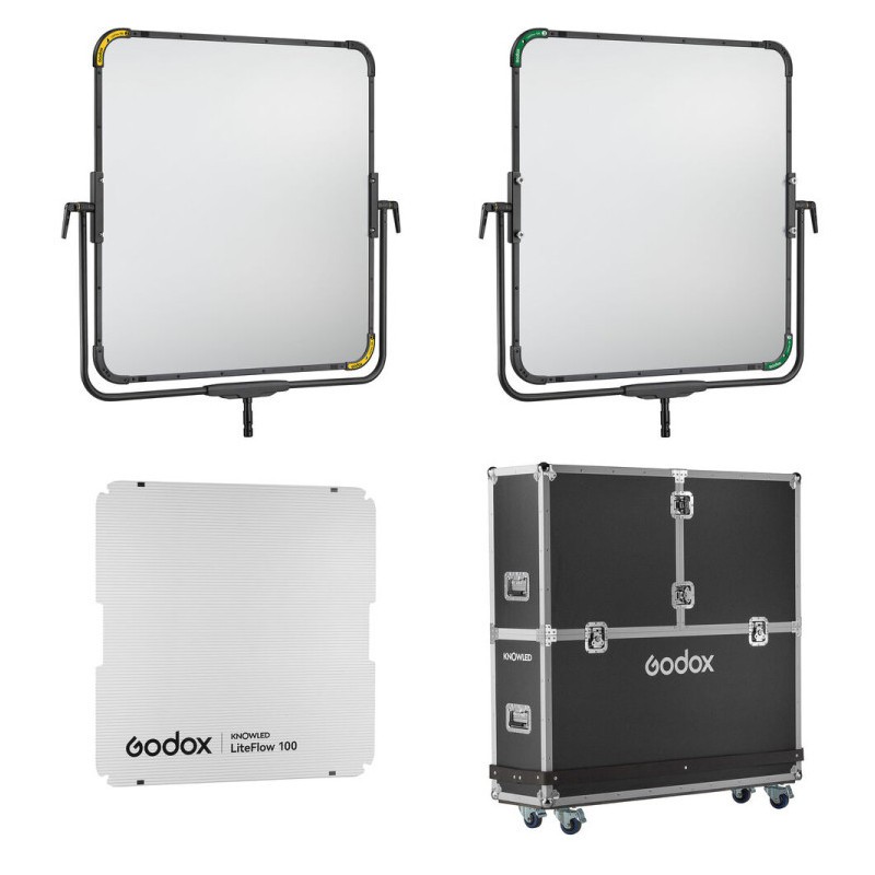 Godox LiteFlow 100 Kit mit Flight Case FC04 KNOWLED Cine Lighting Reflektor Godox LiteFlow 100 Kit mit Flight Case FC04 KNOWLED Cine Lighting Reflektor
