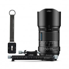 Kit Irix 150 mm + Binario di guida 180 + portachiavi per Pentax K