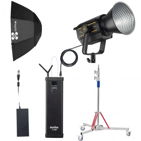 Kit Pro Studio Godox VL200 LED con Stativo e Softbox da 120 cm