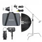 Kit Godox M300D All-Round con stativo C-Stand e softbox Hexadecagon