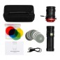 Quadralite FSP1 Projektions-LED-Taschenlampe Snoot 40W mit Gobo