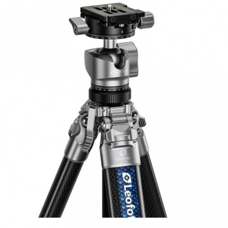 Leofoto AZ-204C+LH-25R Karbonowy statyw fotograficzny Azure z głowicą kulową (half silver (czarno-srebrny))