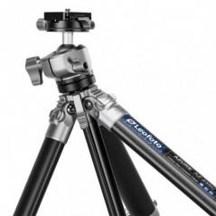 Leofoto AZ-235C+LH-30R Karbonowy statyw fotograficzny Azure z głowicą kulową (half silver (czarno-srebrny))