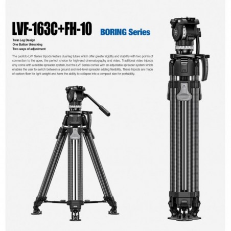 Leofoto LVF-163C+FH10 video stativ