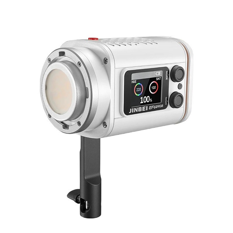 Jinbei EF-60RGB mobile LED-Videoleuchte (Reflektor, Zoom, Akku und Tasche) Jinbei EF-60RGB mobile LED-Videoleuchte (Reflektor, Zoom, Akku und Tasche)