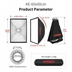 Jinbei KE-60×90 softbox à ouverture rapide
