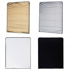Quadralite 60x75 cm flag fabric set gold/silver/white/black