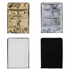 Quadralite zestaw do flagi 45x60cm złoty/srebrny/biały/czarny