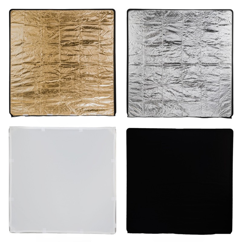 Quadralite sada potahů pro vlajku 120x120 cm zlatá/stříbrná/bílá/černá