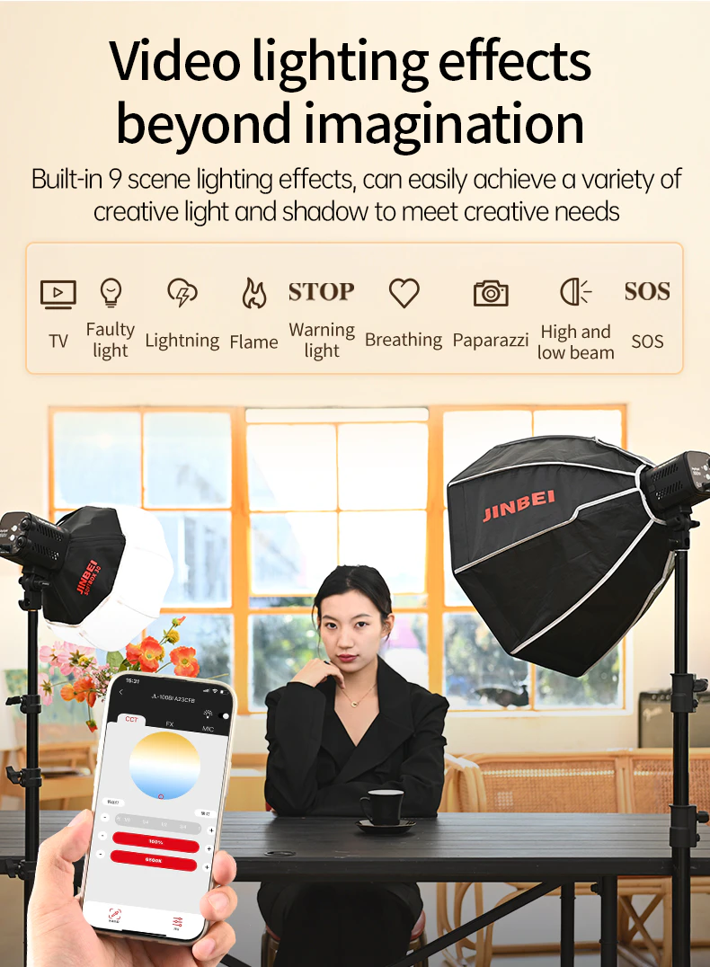 Jinbei JL-100Bi LED video light (without power adapter) - product image 10
