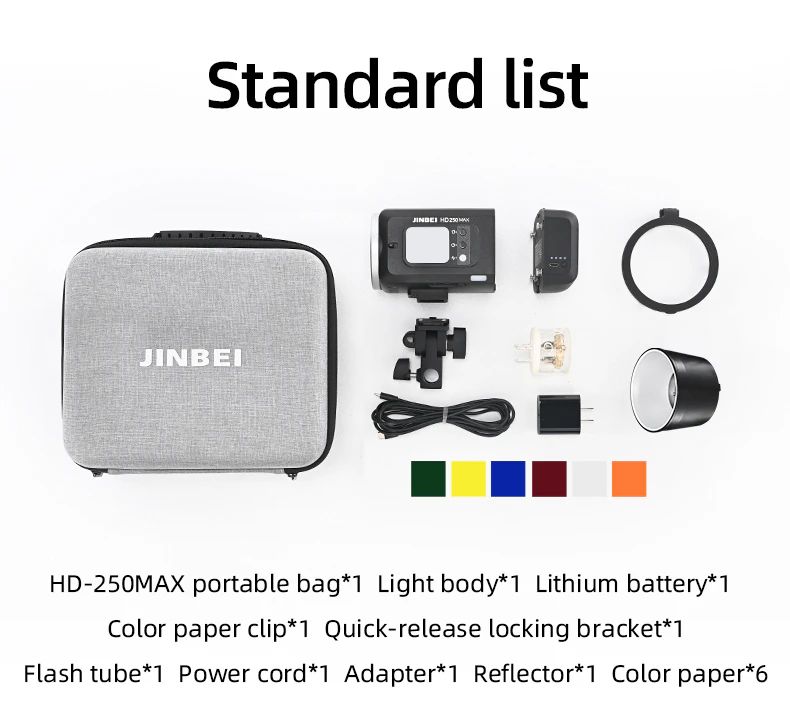 Jinbei HD-250max TTL flash monobloc alimenté par batterie Jinbei HD-250max TTL flash monobloc alimenté par batterie – image produit 17