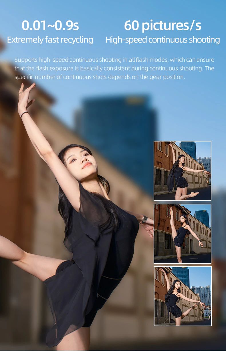 Jinbei HD-600max TTL monotorcia alimentata a batteria con borsa High-speed continuous shooting performance