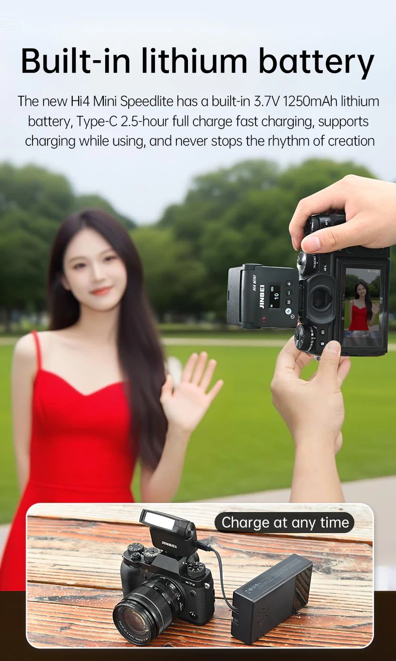 Jinbei Hi-4 mini speedlite (Black) - product image 4