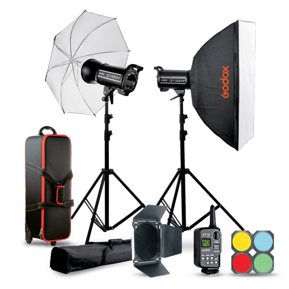 Studio flash kit Godox QTII 2xQT400IIM – image produit 1